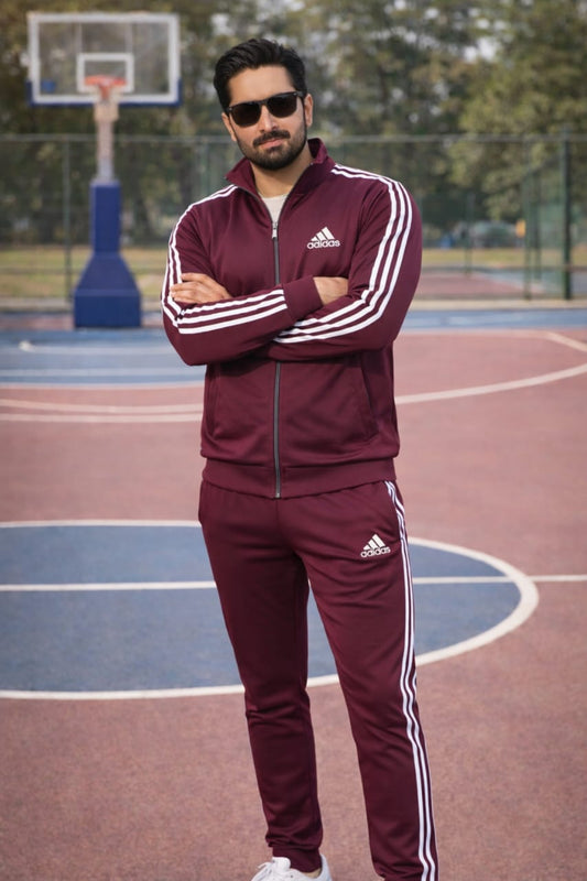 Adidas Maroon Tracksuit – Micro Fleece Hot & Warm
