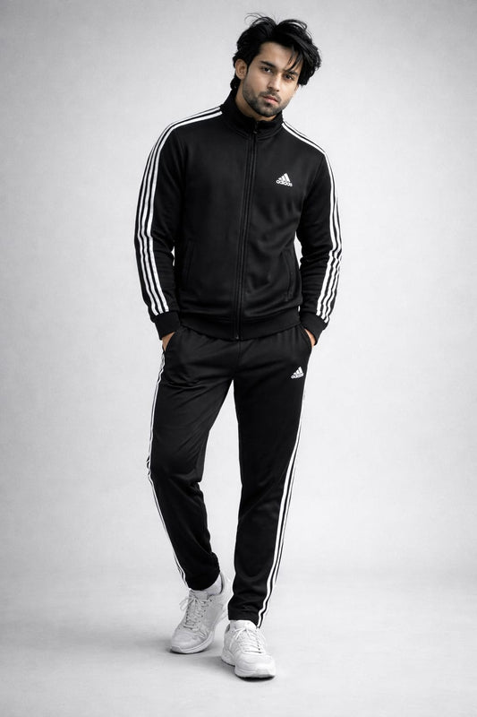 Adidas Black Tracksuit – Micro Fleece Hot & Warm