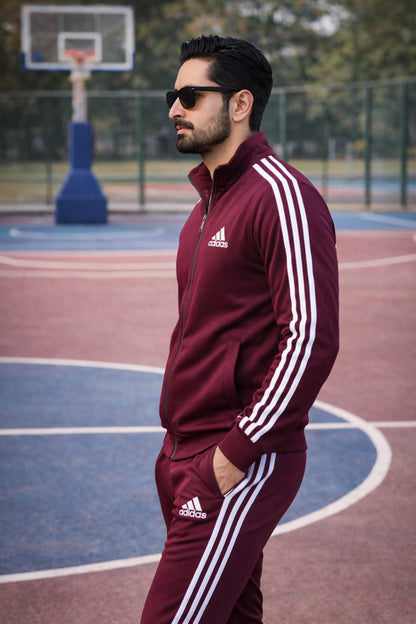 Adidas Maroon Tracksuit – Micro Fleece Hot & Warm